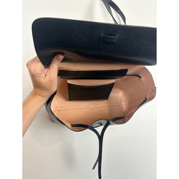 Mansur Gavriel Lady Bag Hard Leather Medium Size Tote Crossbody Style - Picture 6 of 13